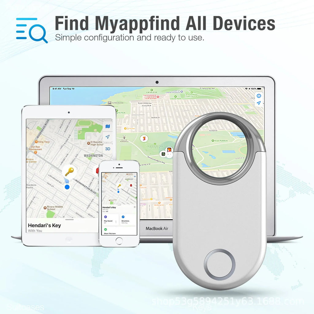Compact black and white GPS anti-lost tracking device for pets and children