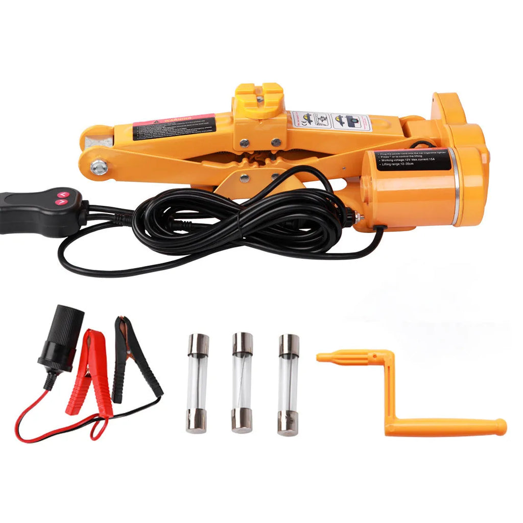 Electric hydraulic jack kit for vehicle lifting with 2-tonne capacity