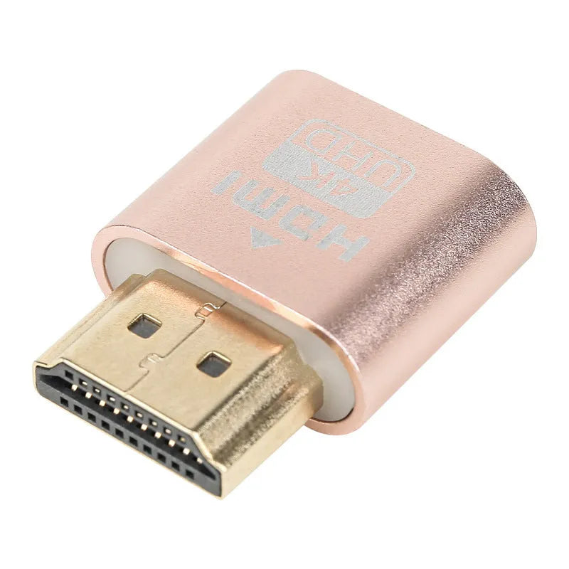 Graphics card HDMI spoof dongle in metallic finish with 26.5mm compact design