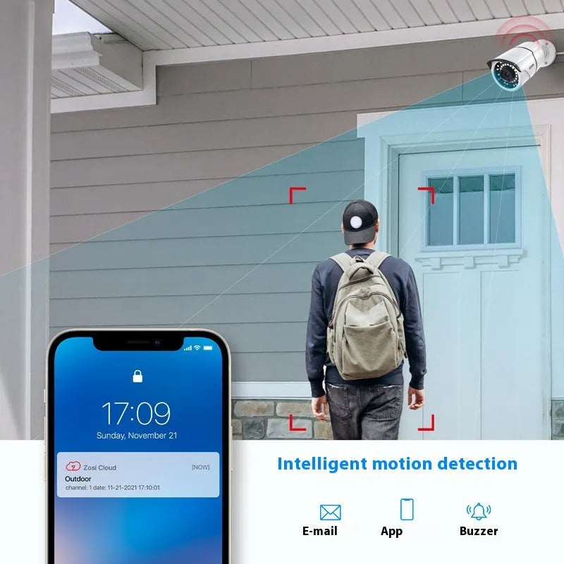 ZOSI Zhou Shi POE security camera and network video recorder system kit box