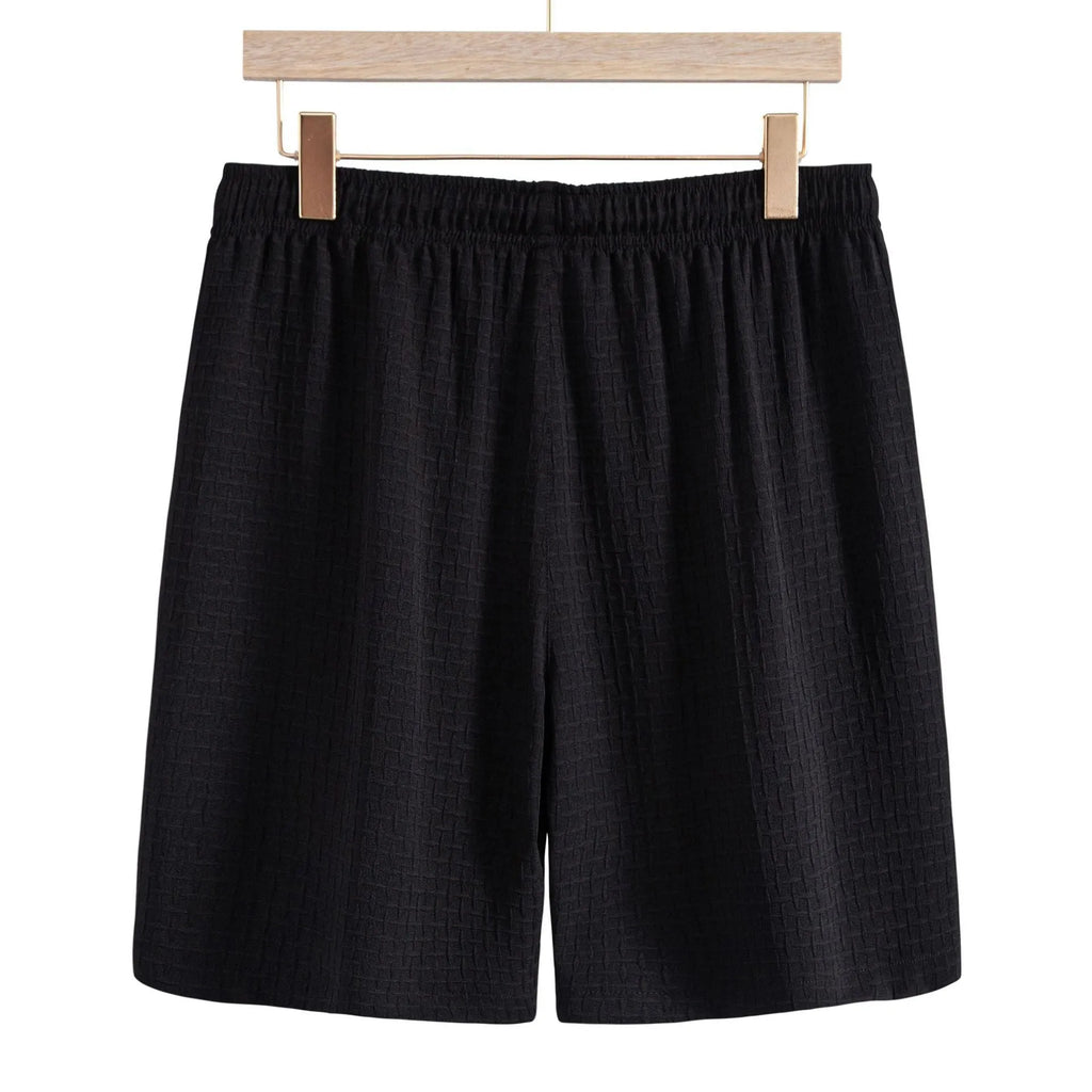 Men's beach shorts suit with matching short sleeve shirt and shorts in cotton blend fabric