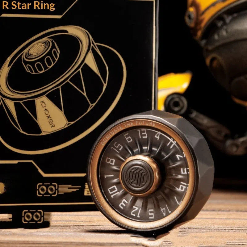 Starloop zinc alloy rotating fidget spinner with star ring turntable design in gift box