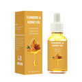 30ml bottle of turmeric honey essential oil in amber glass with neutral packaging