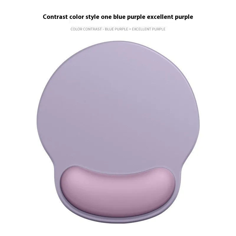 Silicone mouse mat with wrist support pad in gradient blue-black colour pattern
