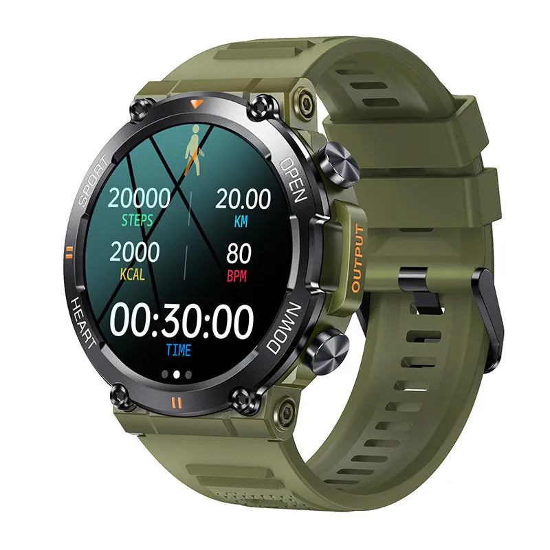 NEKTOM K56pro smartwatch with 1.39-inch IPS screen and silicone strap in black