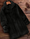Double-sided velvet fleece jacket in black, navy blue, or khaki colour options