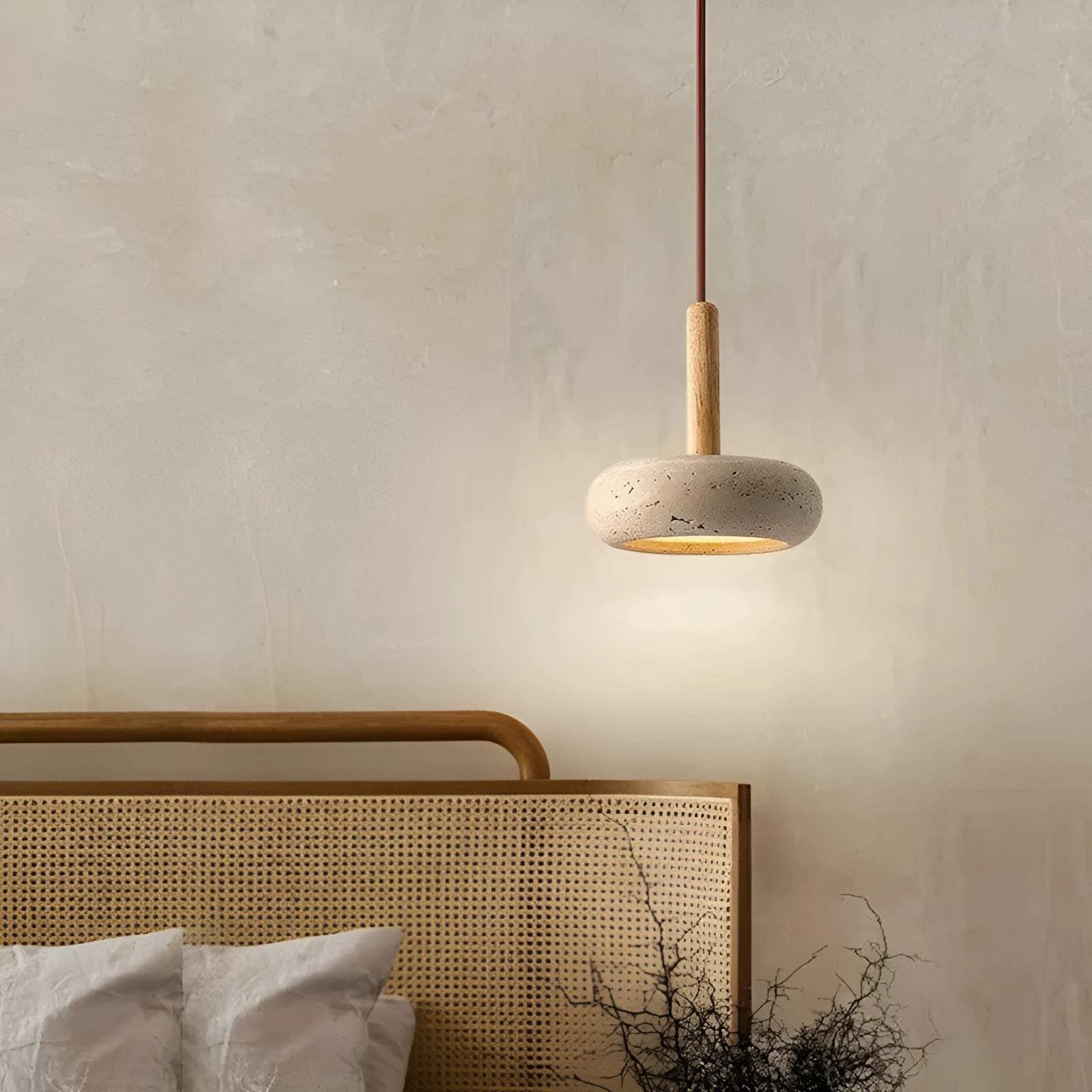 Huangdongshi small retro three-head droplight with 15cm diameter for bedroom or dining room
