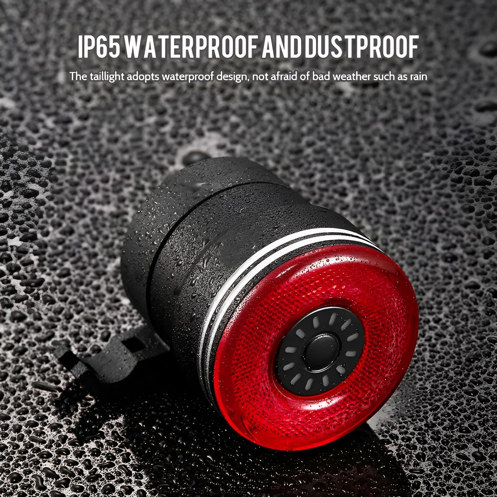 Smart brake sensing USB charging taillight with aluminium alloy shell and compact dimensions