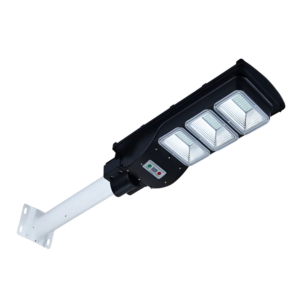 Integrated solar street light with 60W LED panel for outdoor garden and pathway illumination