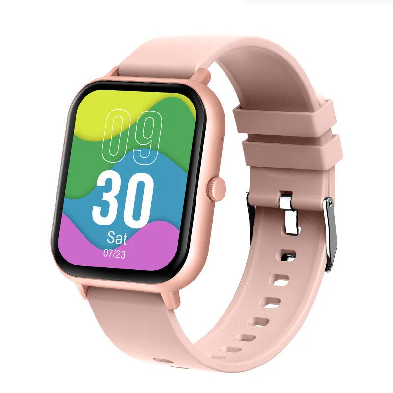 ZL54C smart watch with AMOLED display on wrist, showing health metrics interface