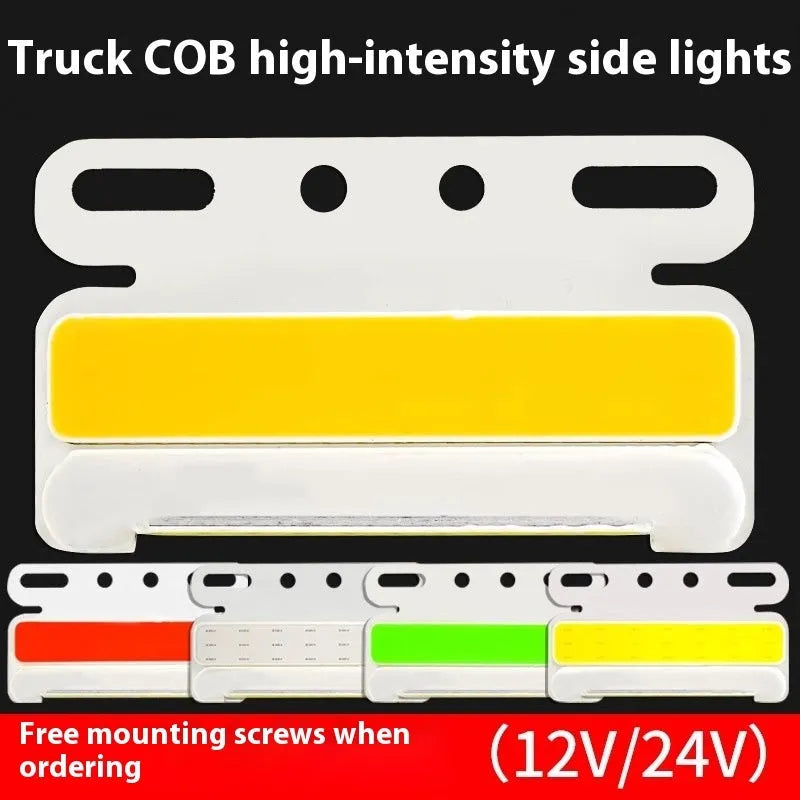 Truck side light with COB LED technology in 12V and 24V versions for ground tyre illumination