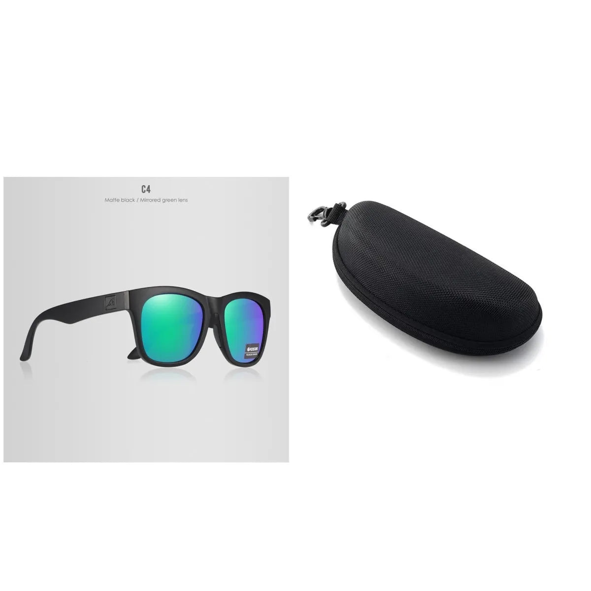 Thickened polarized sunglasses with TAC lenses and PC frame for outdoor UV protection.