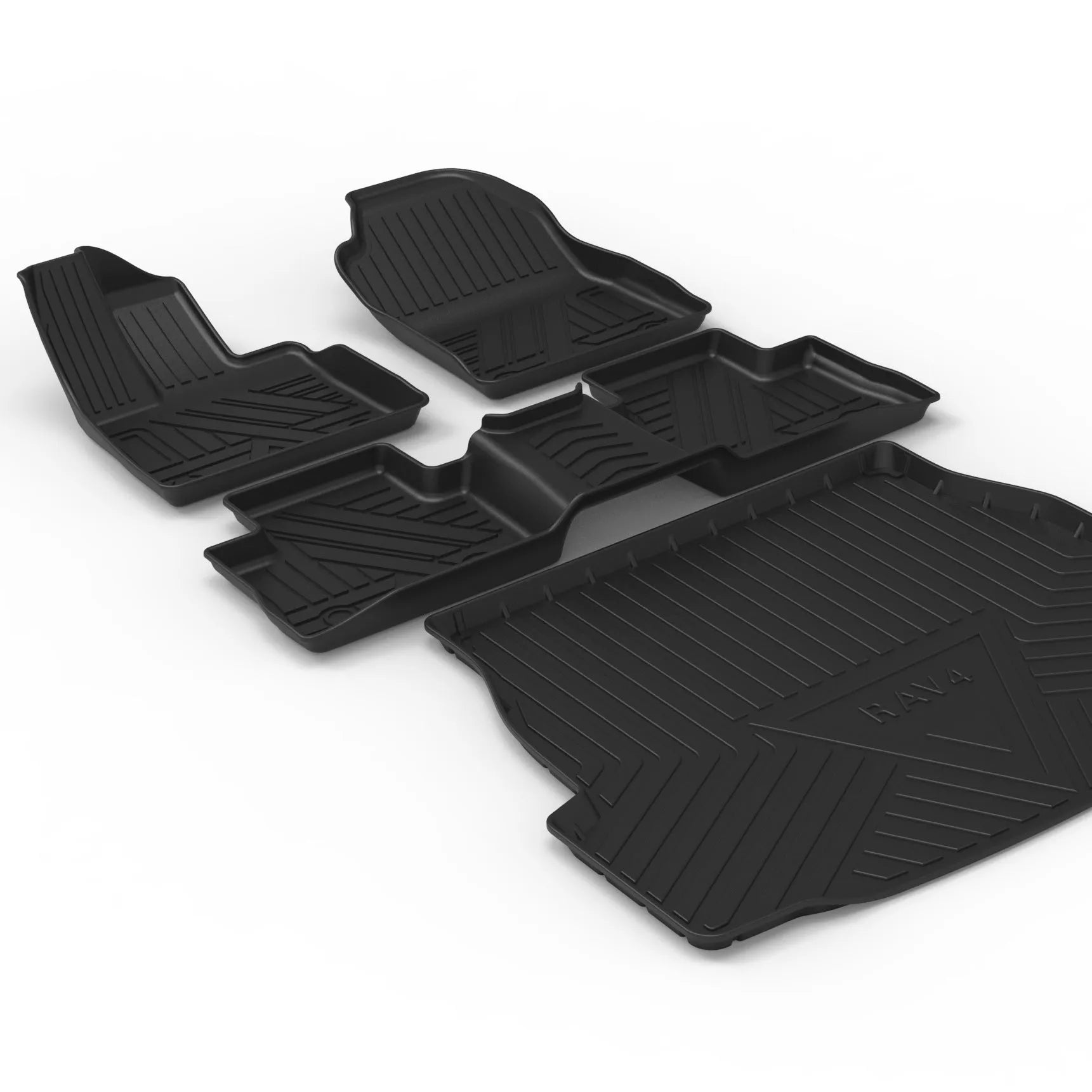 Black carbon fibre pattern TPE car trunk protection mat for specific vehicle models