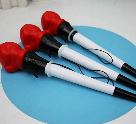 Creative pressure relief boxing pen with 0.7mm bullet tip and plug-in sleeve mechanism