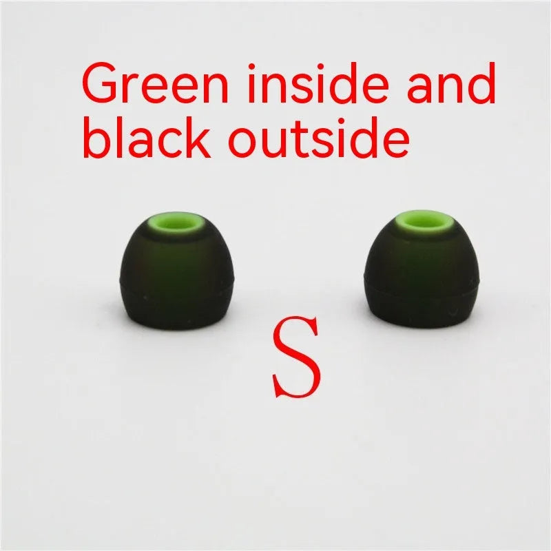 Two-tone silicone earphone sleeves for in-ear headphones with 3.8mm aperture