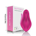 Rose red silicone wearable female massager with smartphone APP control and USB charging