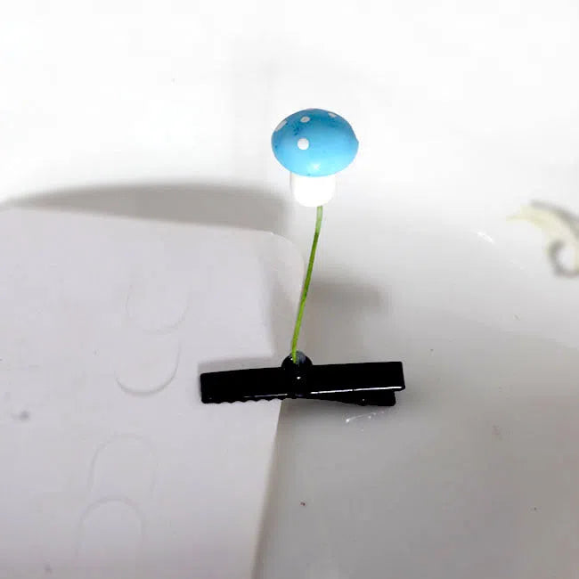 Plastic grass bean sprout hairpin with cute flower barrettes for children, handmade floral hair accessory