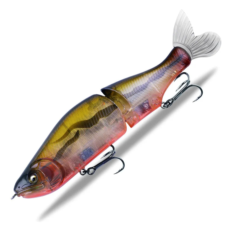 185mm plastic fishing lure with swimming action in assorted colours for bass fishing