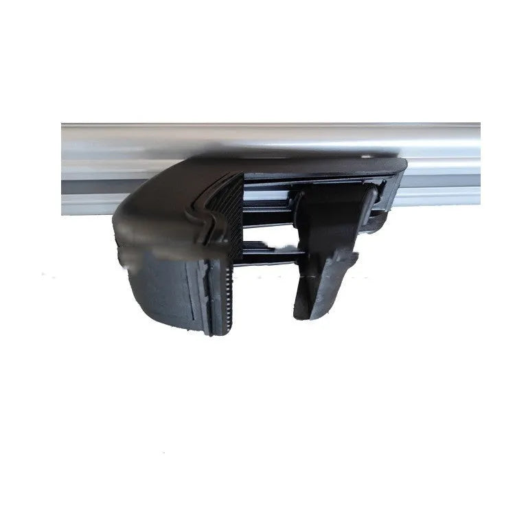 Pair of adjustable alloy roof rack crossbars for SUVs with split longitudinal poles, supporting 75kg load capacity.