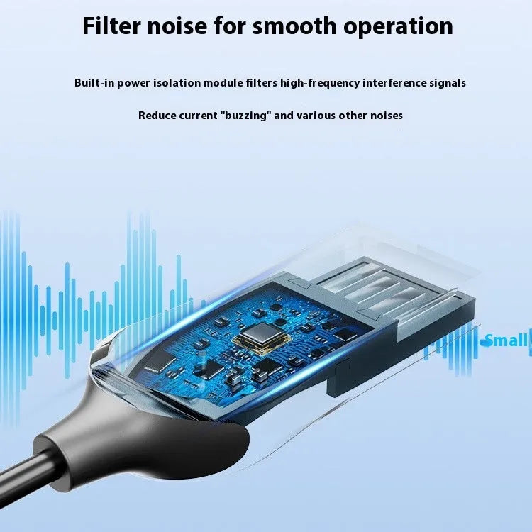 USB car Bluetooth audio receiver with zinc alloy USB connector and copper 3.5mm audio jack