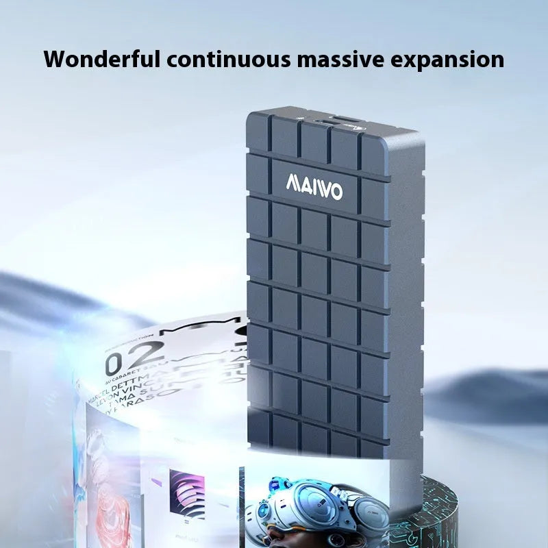 USB4 hard disk enclosure for M.2 NVMe SSD with aluminium alloy construction