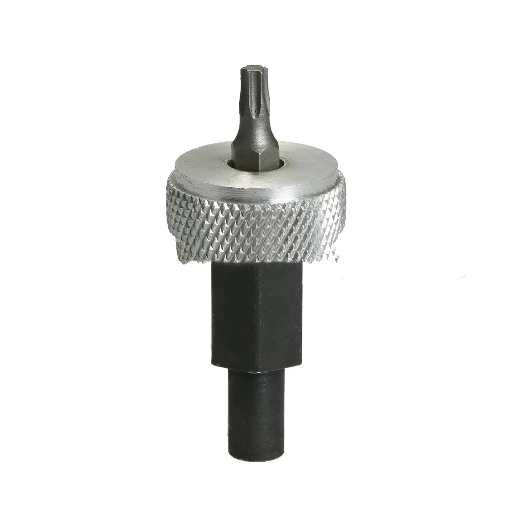 Ignition module wrench tool made from carbon steel with knurled aluminium knobs for distributor block mounting