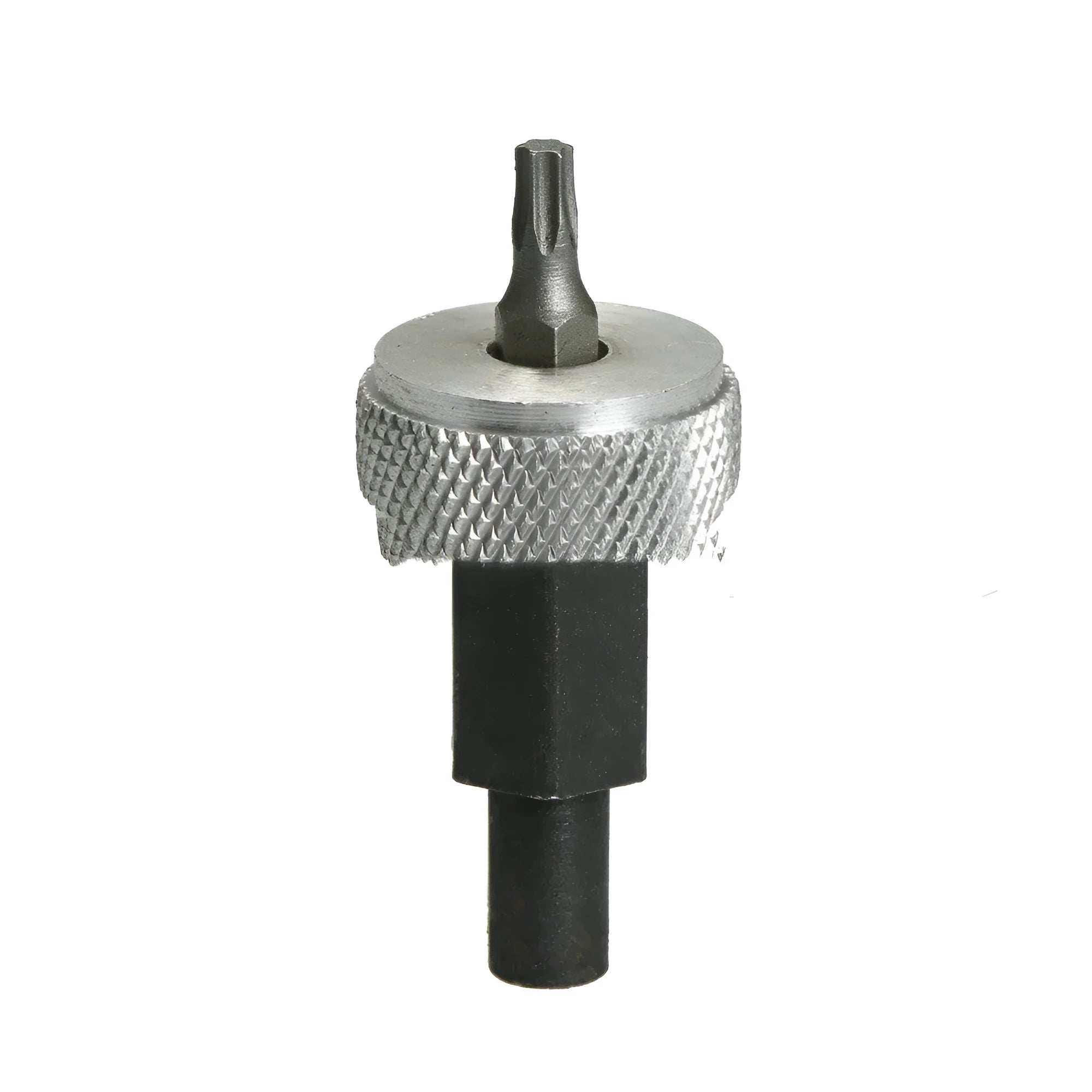 Ignition module wrench tool made from carbon steel with knurled aluminium knobs for distributor block mounting