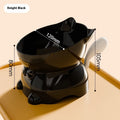 Stainless steel oblique anti-fall cat bowl in four colour options