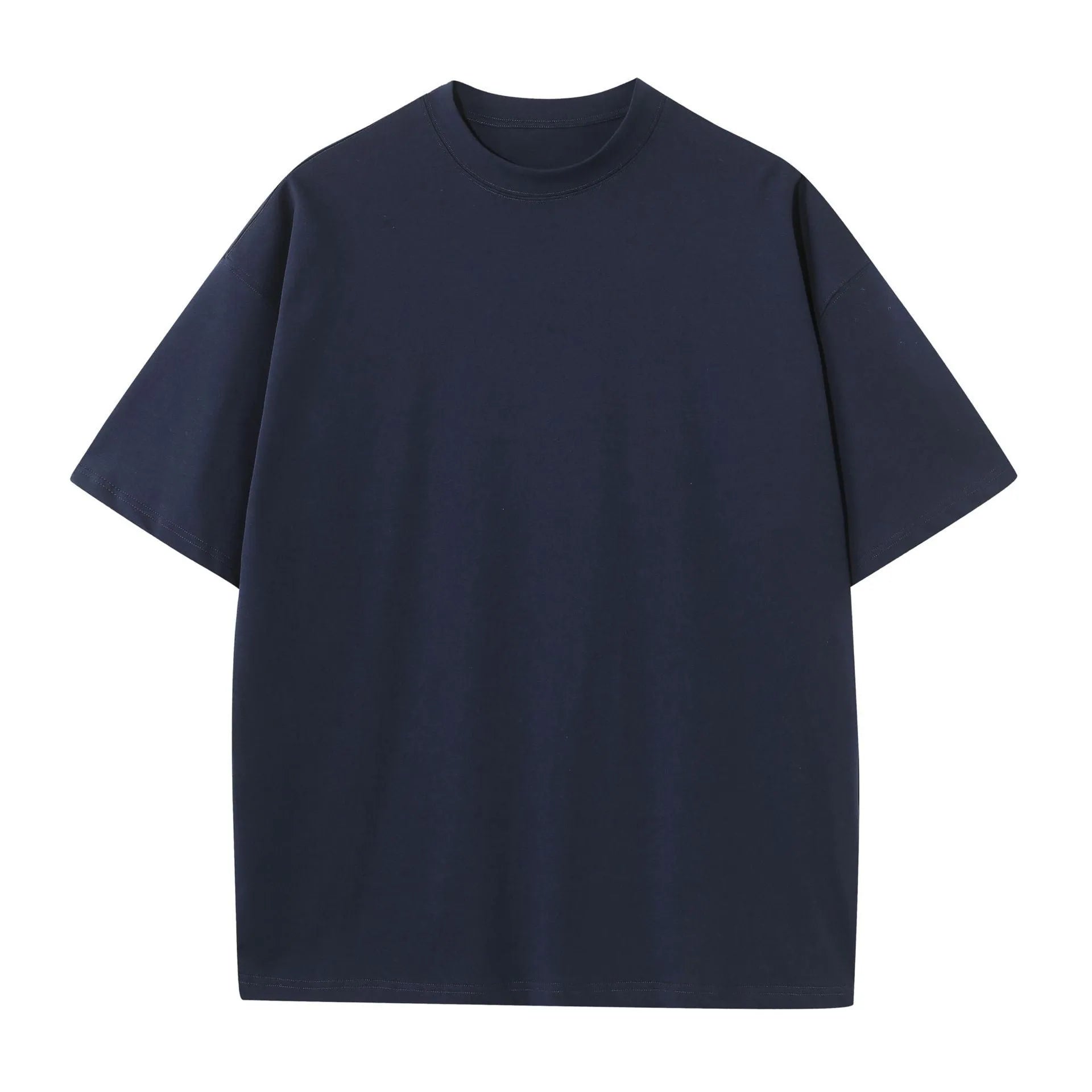 Men's pure cotton short sleeve round neck loose t-shirt in khaki colour