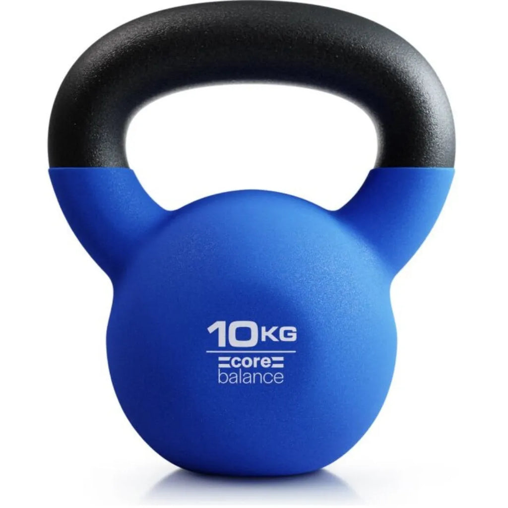 Blue cast iron dumbbell with teapot shape design, 10kg weight for home gym.