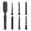 Black ceramic curly hair sticks dual-purpose styler with 30 temperature settings and PTC fast heating