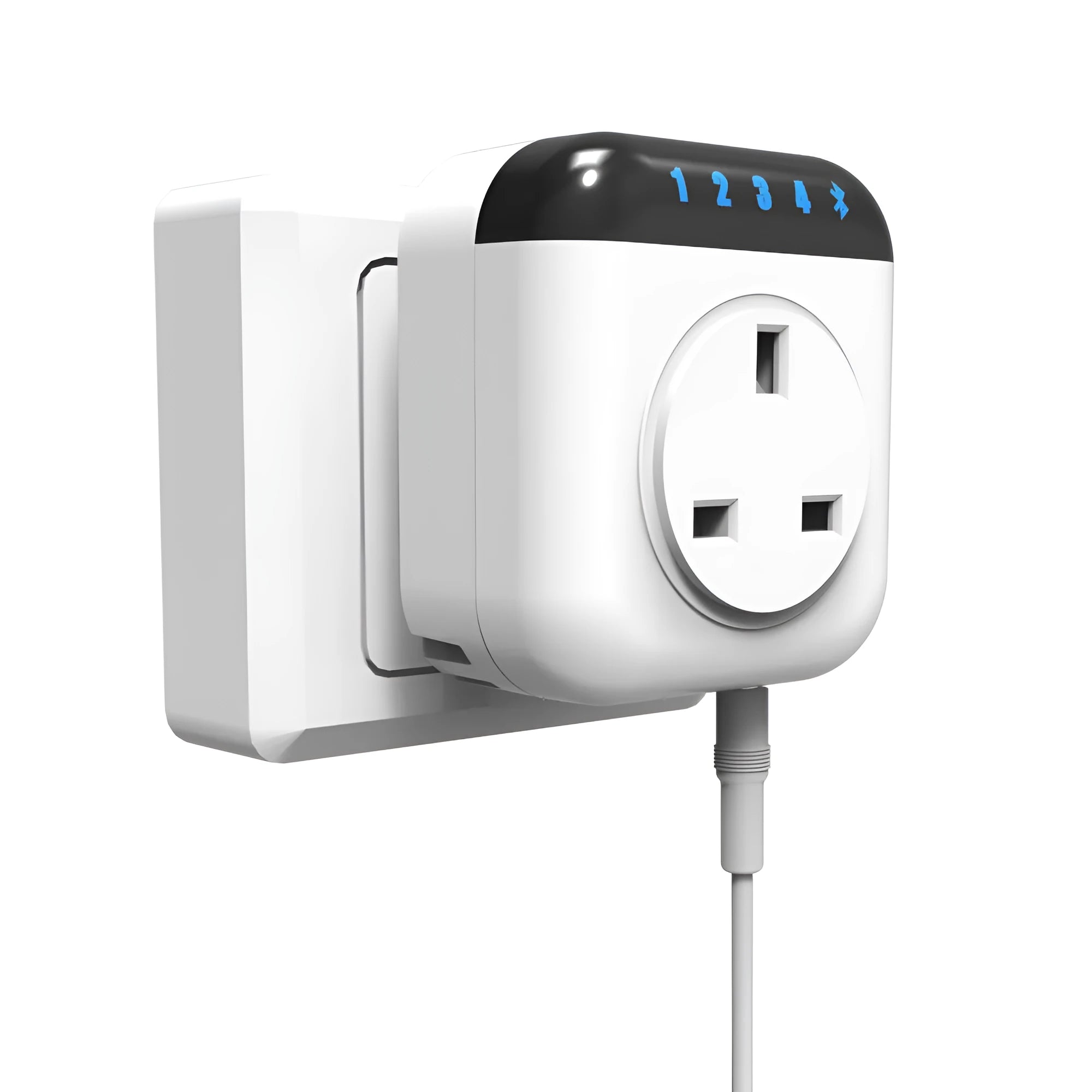 White Tuya temperature control wifi smart socket with temperature sensor probe and US 3-hole electrical outlet