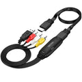 HDMI to AV converter cable with 110cm length for monitor and projector connections