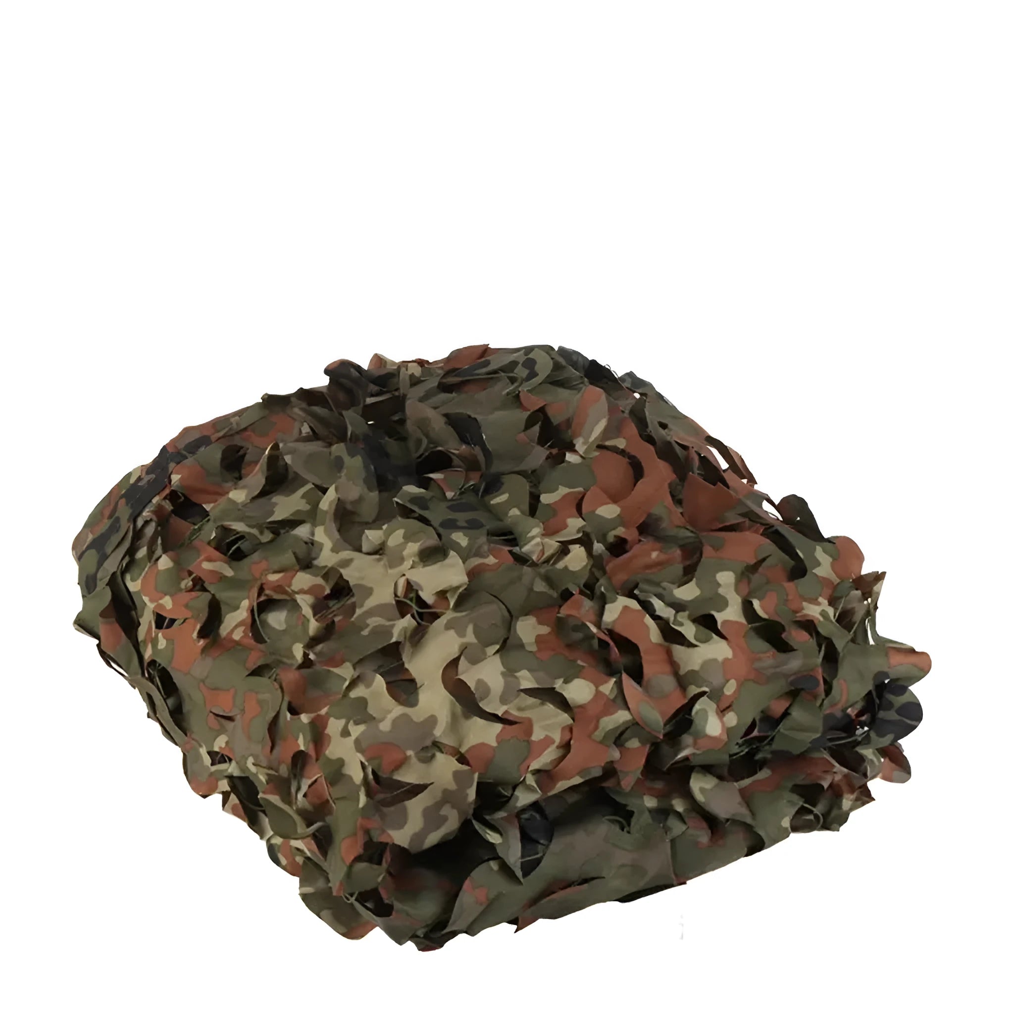 Green camouflage net cover set showing different patterns for desert, woodland, and snow environments.