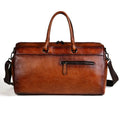 Handmade retro leather bag made from first layer cowhide with below 20L capacity