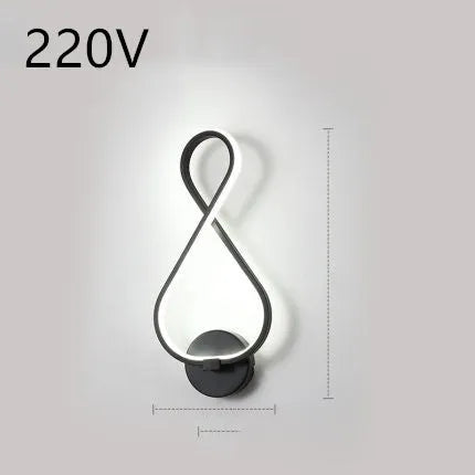 Nordic style LED wall lamp with a silicone shade mounted on a bedroom wall