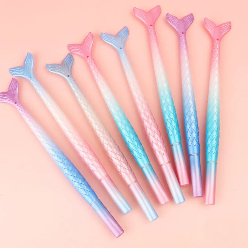 Cartoon mermaid themed pen with 0.38mm fine writing tip and plastic shell