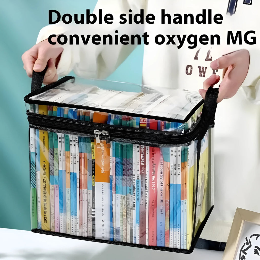 Transparent foldable PVC water buggy bag showing 24L capacity and dimensions