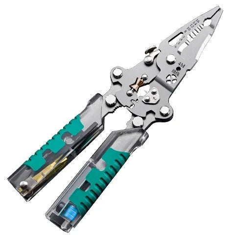 8.8 inch electrician's pointed pliers wire stripper tool with rust prevention coating