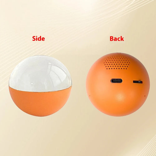Round screen electronic ball video player in plastic casing with wheel control
