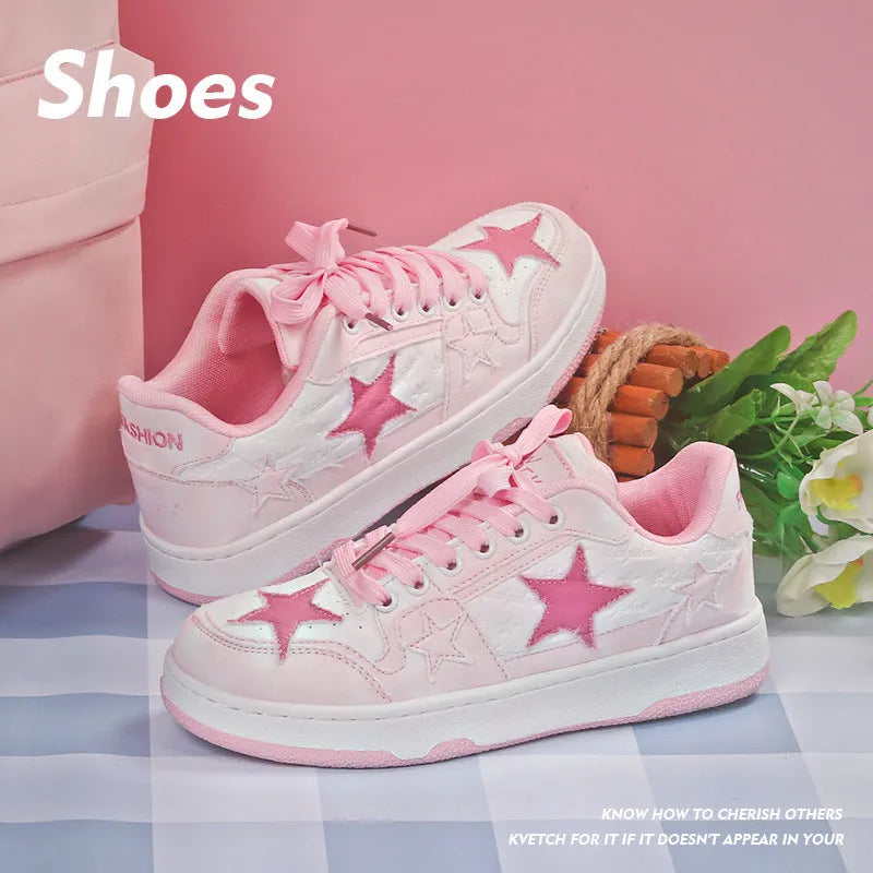 Unisex denim skateboard shoes with flat heel and round toe in black, green, or pink.