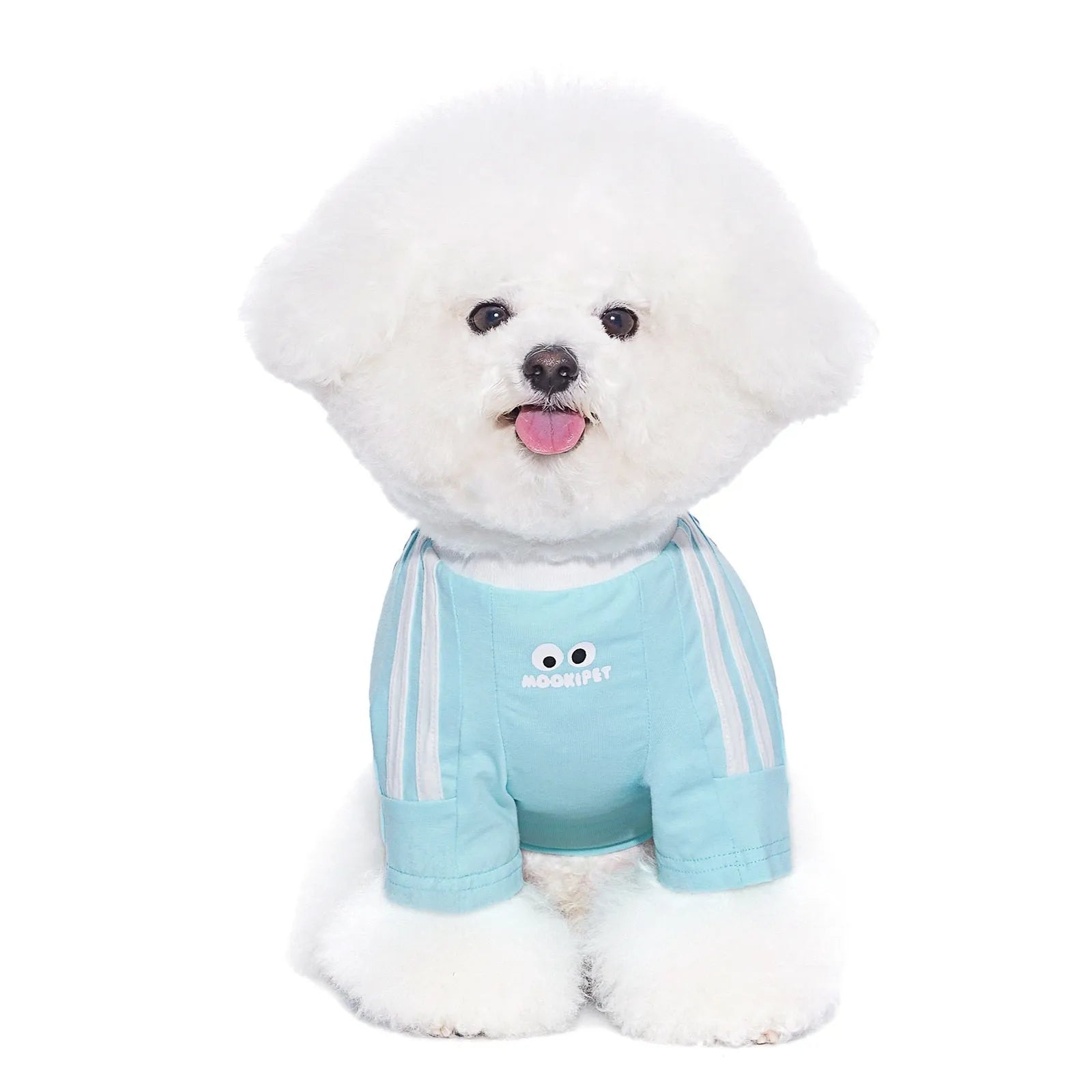 Thin cotton casual pet clothes for small schnauzer dog or cat in pink and blue from size XXS to XXL
