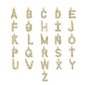 Light luxury copper letter pendant necklace with micro zircon inlay on O-ring chain