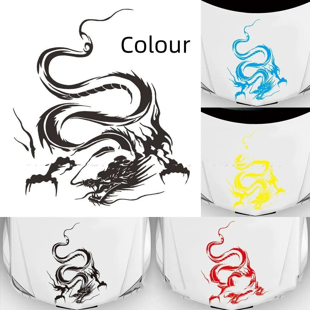 50x36 cm dragon design car body sticker for front-end vehicle modification in pet vinyl material