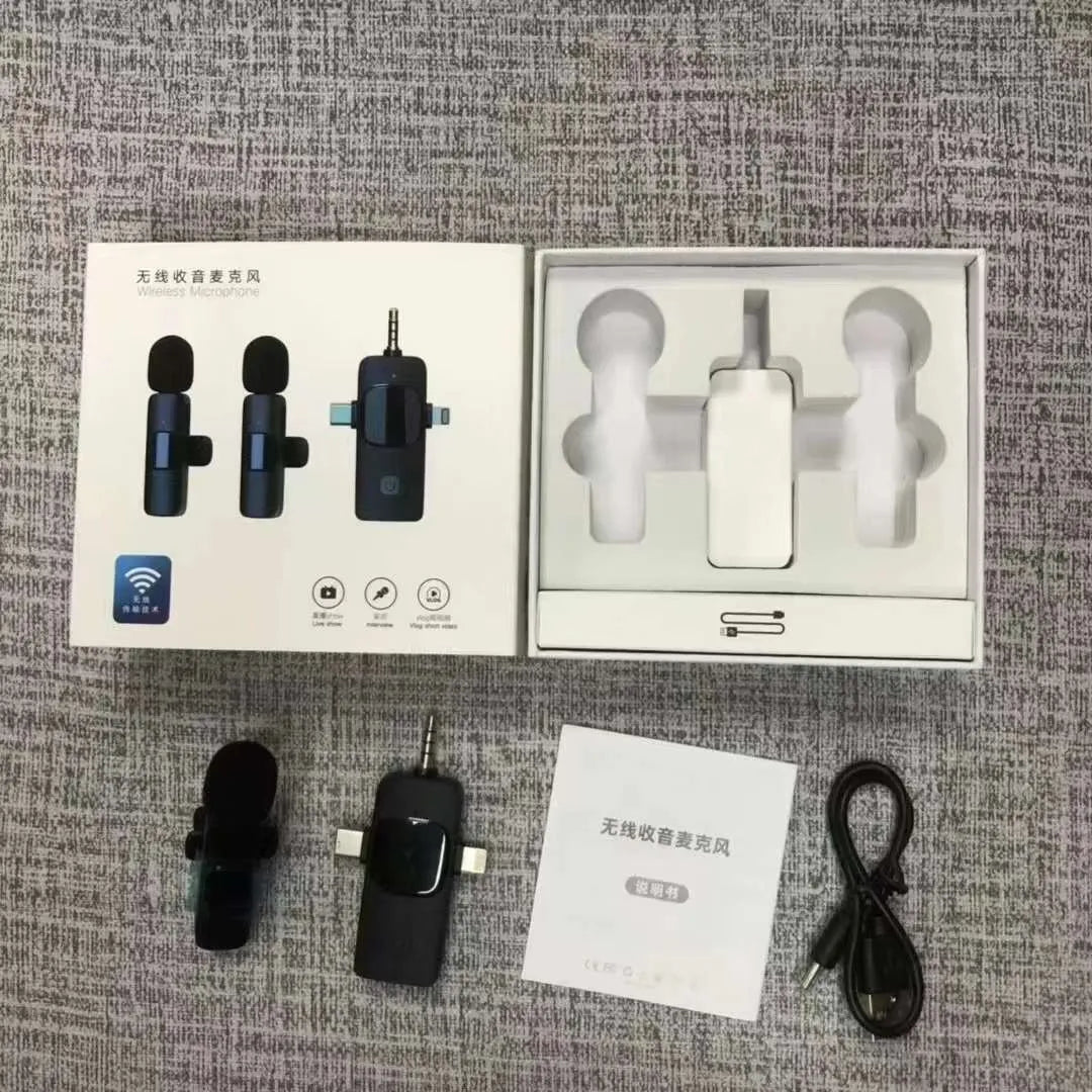 K-series collar clip microphone for wireless outdoor recording with multiple interface options.