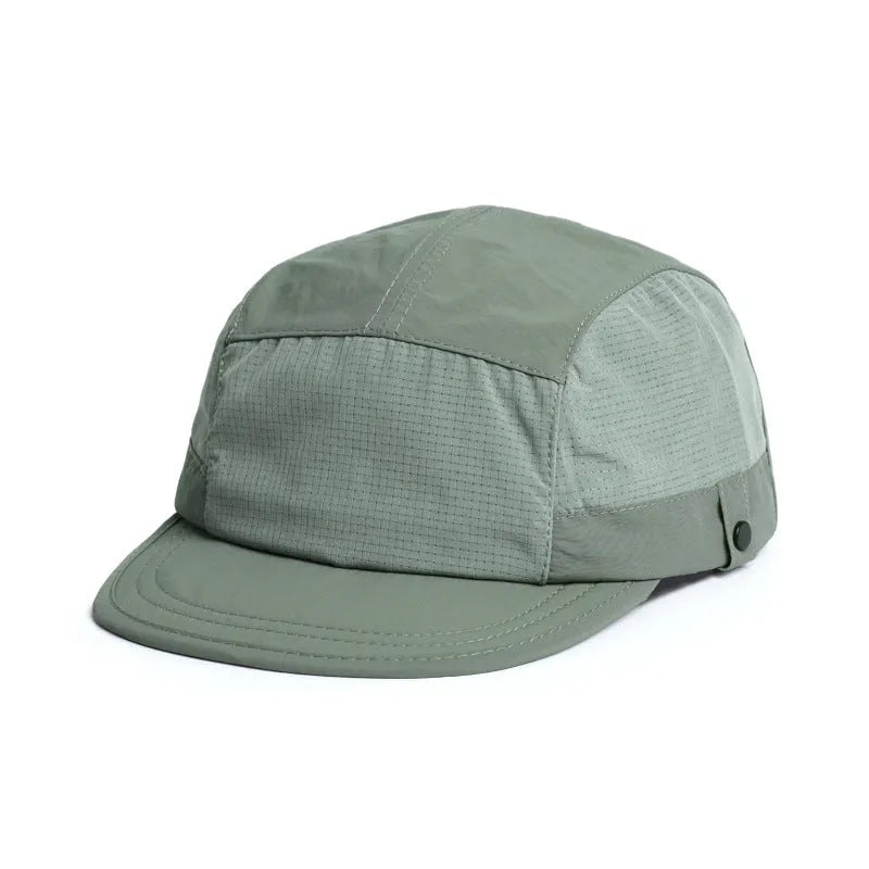 Breathable soft tongue cap with dome crown in various colours showing sun protection design