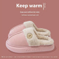 Fleece-lined indoor slippers with thick PVC soles in five colour options