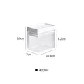 White transparent plastic grain storage tank with 400ml capacity and Japanese style