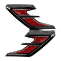 Carbon fibre pattern black TPU auto fender decoration sticker pair for car side wing