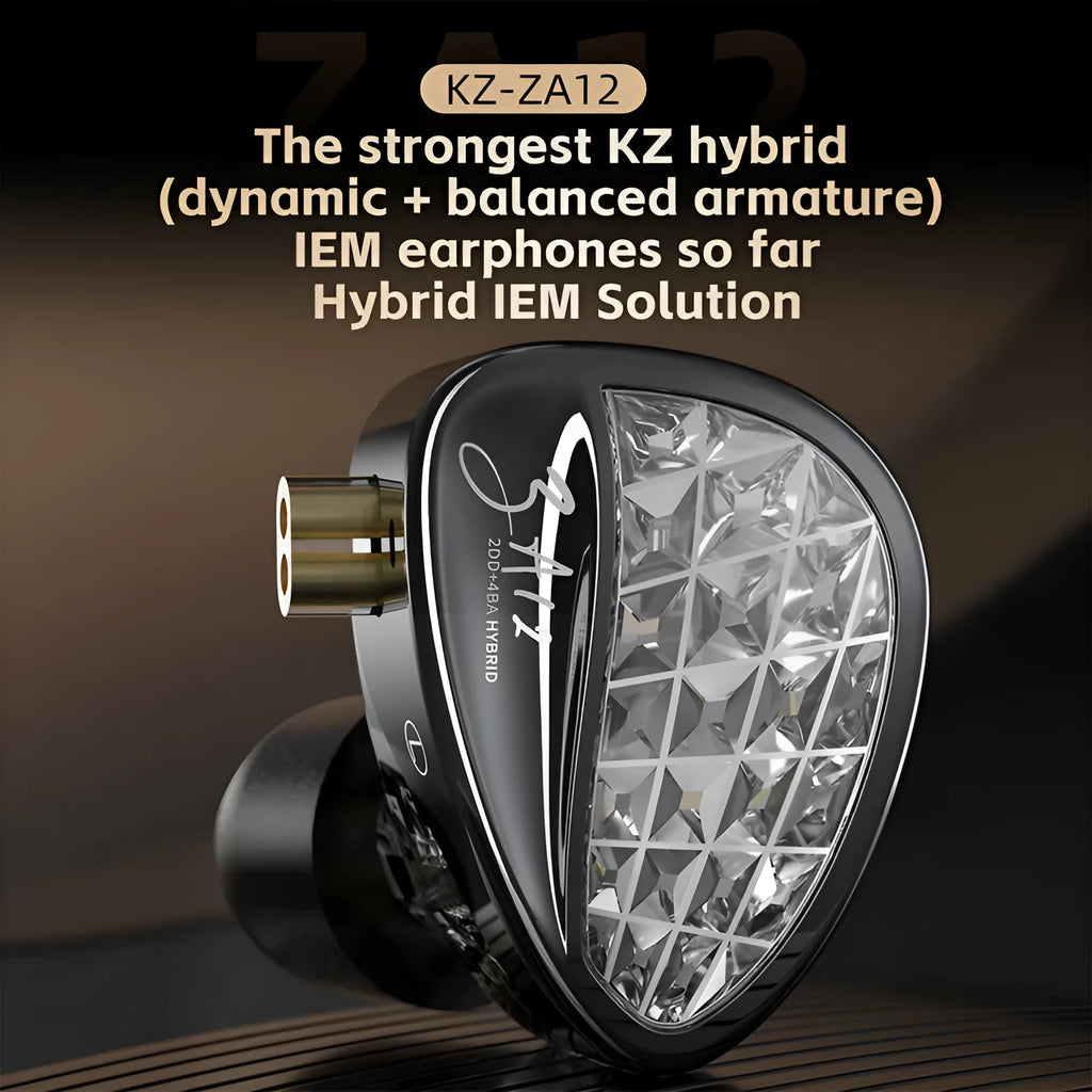 Wired in-ear earphone with adjustable voice iron monitor, back-winding style, and tape microphone option